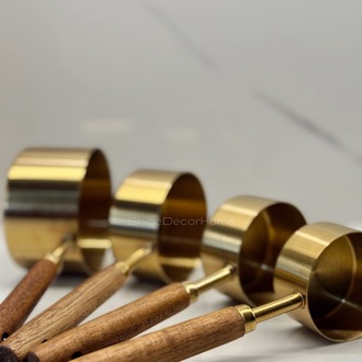 4 Adet Büyük Boy Gold Ölçü Seti