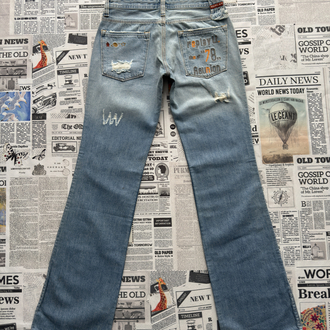 Replay Düşük Bel Distressed Kadın Kot Pantolon 
