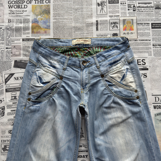 Ed Hardy Cep Detaylı Bol Paça Kot Pantolon 