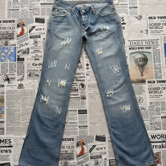 Replay Düşük Bel Distressed Kadın Kot Pantolon 