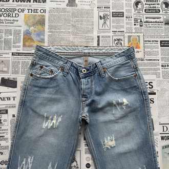 Replay Düşük Bel Distressed Kadın Kot Pantolon 