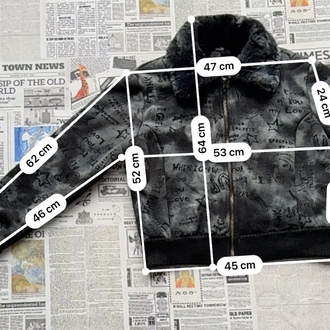 Killer Loop Peluş Kürklü Siyah Desenli Kadın Mont Ceket