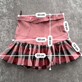 Pembe Fırfır Detaylı Etek Büstiyer Takım