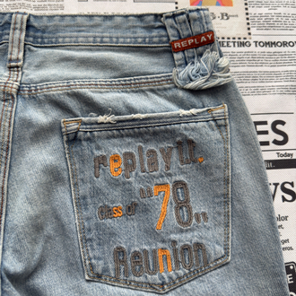 Replay Düşük Bel Distressed Kadın Kot Pantolon 