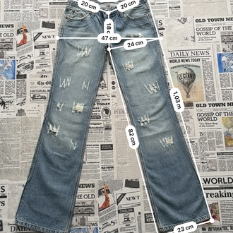 Replay Düşük Bel Distressed Kadın Kot Pantolon 