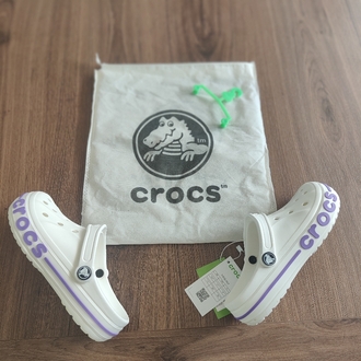 Crocs Bayaband Beyaz Mor Kadın Terlik 