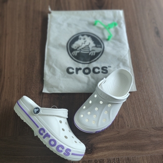 Crocs Bayaband Beyaz Mor Kadın Terlik 