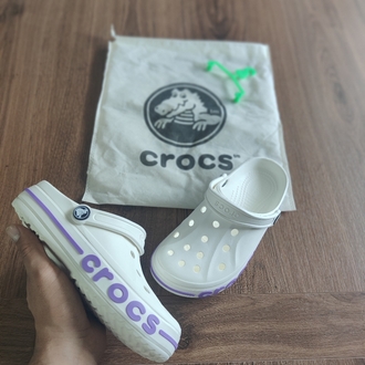 Crocs Bayaband Beyaz Mor Kadın Terlik 