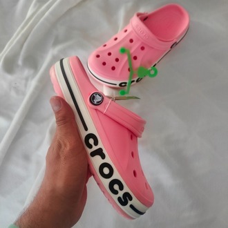 Crocs Bayaband Pembe Siyah Kadın Terlik 