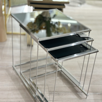 ZARİF Zigon Gümüş Metal Füme Ayna 