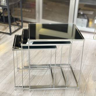 ZARİF Zigon Gümüş Metal Füme Ayna 