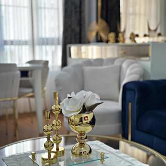Dekoratif Tepsili Gold Set