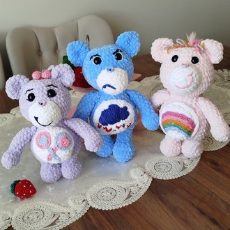 Mor renkli, tığ işi Share Bear | Mor Ayı |