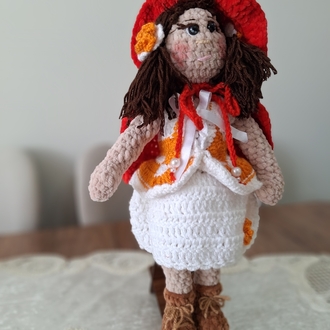 Kırmızı Başlıklı Kız | Kırmızı Başlıklı Kız Amigurumi | Örgü Bebek