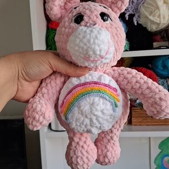 Gökkuşağı Temalı Amigurumi Ayıcık – El Yapımı Sevimli Oyuncak