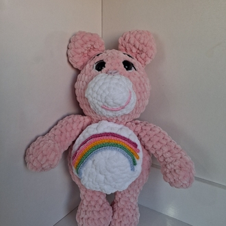 Gökkuşağı Temalı Amigurumi Ayıcık – El Yapımı Sevimli Oyuncak