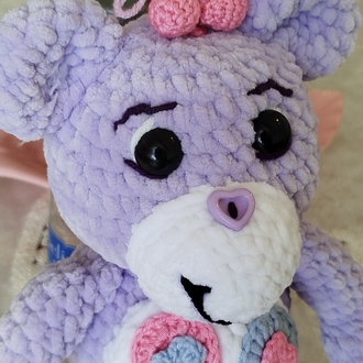 Mor renkli, tığ işi Share Bear | Mor Ayı |