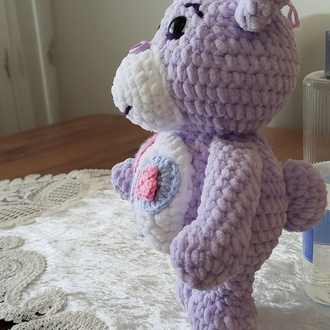 Mor renkli, tığ işi Share Bear | Mor Ayı |