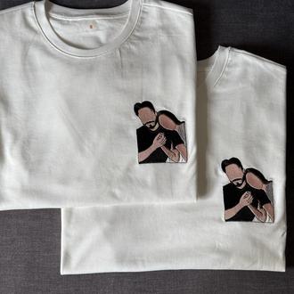 Fotoğrafı Nakışlı 2 li Tshirt Kombin