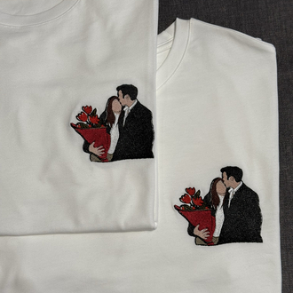 Fotoğrafı Nakışlı 2 li Tshirt Kombin