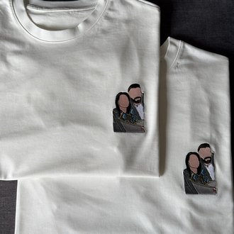 Fotoğrafı Nakışlı 2 li Tshirt Kombin