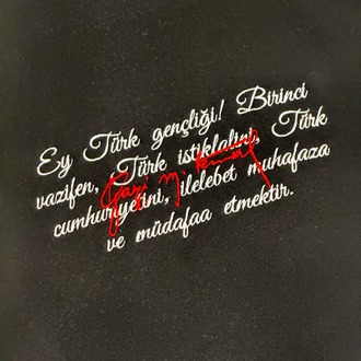 ATATÜRK ÖZEL TASARIM NAKIŞLI OVERSİZE HOODİE (Siyah)