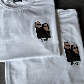 Fotoğrafı Nakışlı 2 li Tshirt Kombin