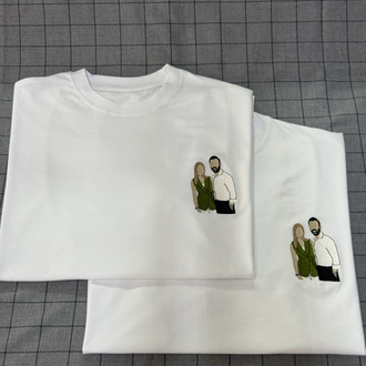 Fotoğrafı Nakışlı 2 li Tshirt Kombin