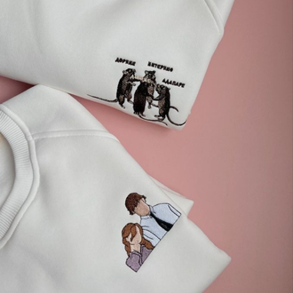 Fotoğraf Nakışlı 2 li Sweatshirt Kombin
