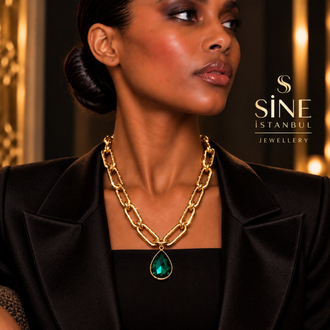 LA DIVA – EMERALD DROP KOLYE