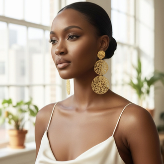 SEA TREASURE – GOLD LACE EARRING