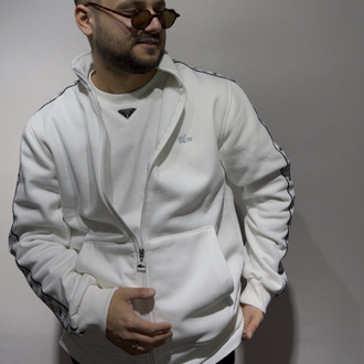 PREMİUM LACOSTE / HIRKA İÇİ PELUŞ RENK BEYAZ