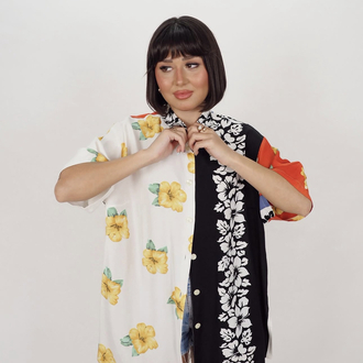 Kimono çiçek tasarım gömlek