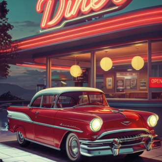 Vintage Red Car
