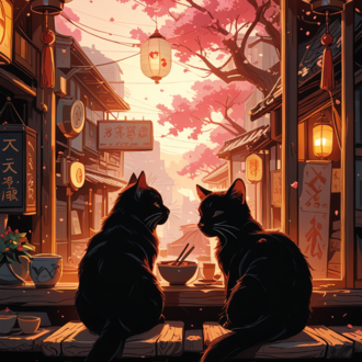 Japanese Couple Cat