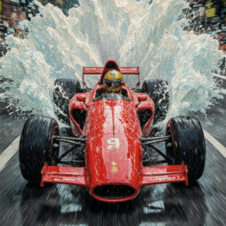 Classic Red F1 Car