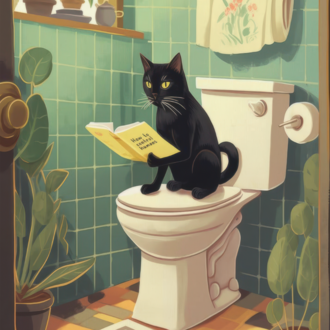 Cat In The Toilet