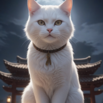 Japanese White Cat