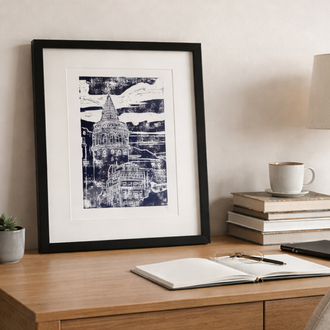 Galata Monokrom | Linol Baskı Handmade