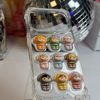 Kawaii Figürlü Şeffaf Kılıf | Renkli 3D Karakter Detaylı Telefon Kılıfı
