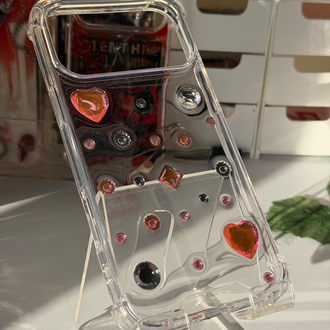 3D Gem Sabit Taşlı Telefon Kılıfı