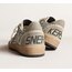 Golden Goose Ball star in silver glitter with ICE- GREY suede inserts
