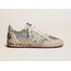 Golden Goose Ball star in silver glitter with ICE- GREY suede inserts