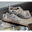 Golden Goose Ball star in silver glitter with ICE- GREY suede inserts