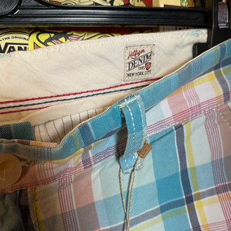 Y2K Tommy Hilfiger Pastel Plaid Mini Şort