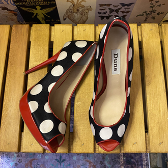 Dune London Puantiyeli Pin-up Tarz Platform Topuklu Ayakkabı