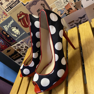 Dune London Puantiyeli Pin-up Tarz Platform Topuklu Ayakkabı