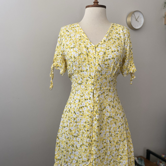 Vintage Daisy Print Mini Dress