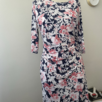 Vintage Botanical Print Dress