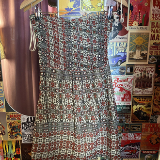 Mango Casual Boho Desenli Straplez Mini Elbise | XS-S